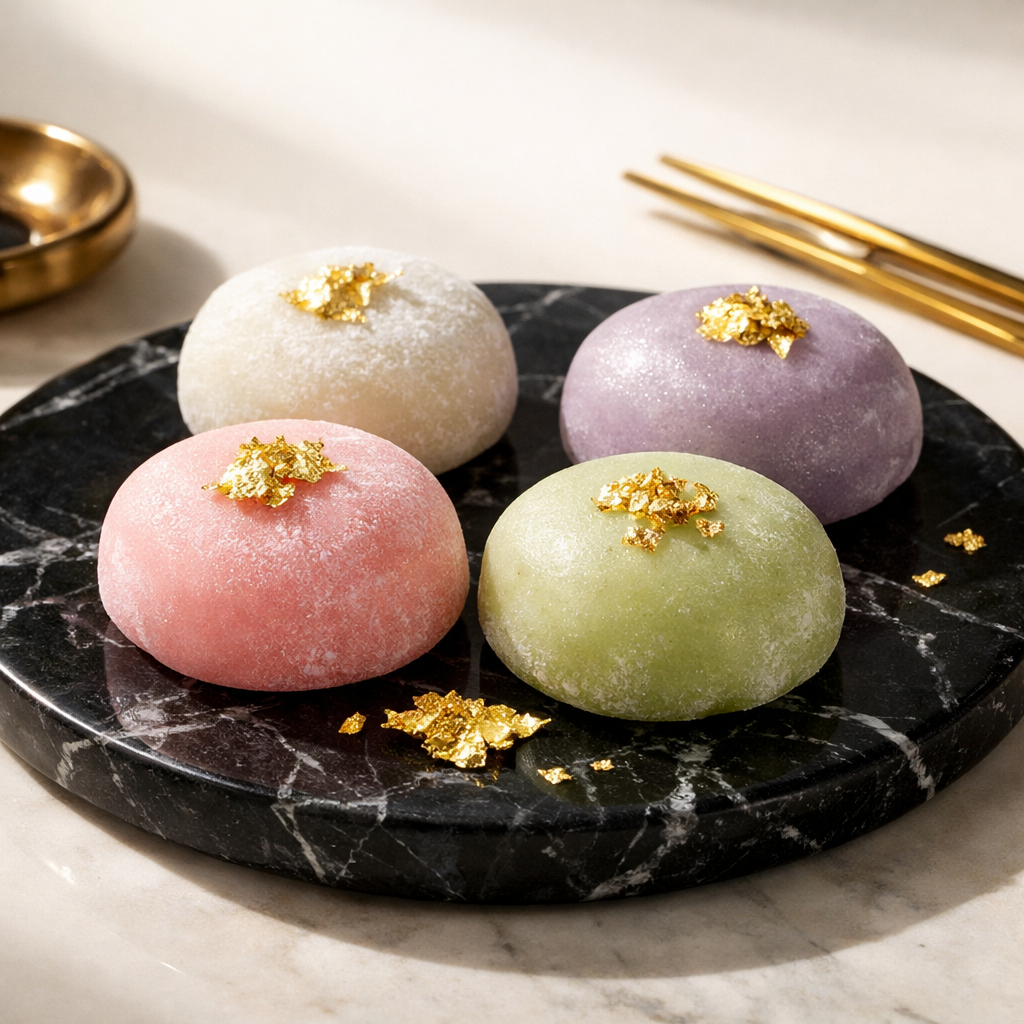 Premium mochi - ekskluzywne smaki matcha gold i sakura