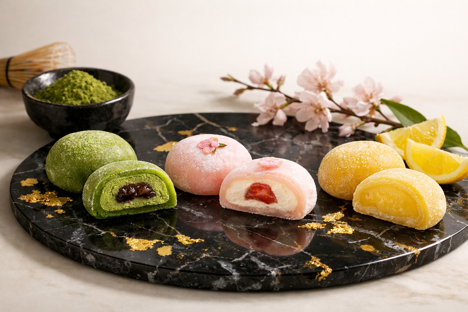 Premium mochi - ekskluzywne japońskie słodycze na eleganckim talerzu