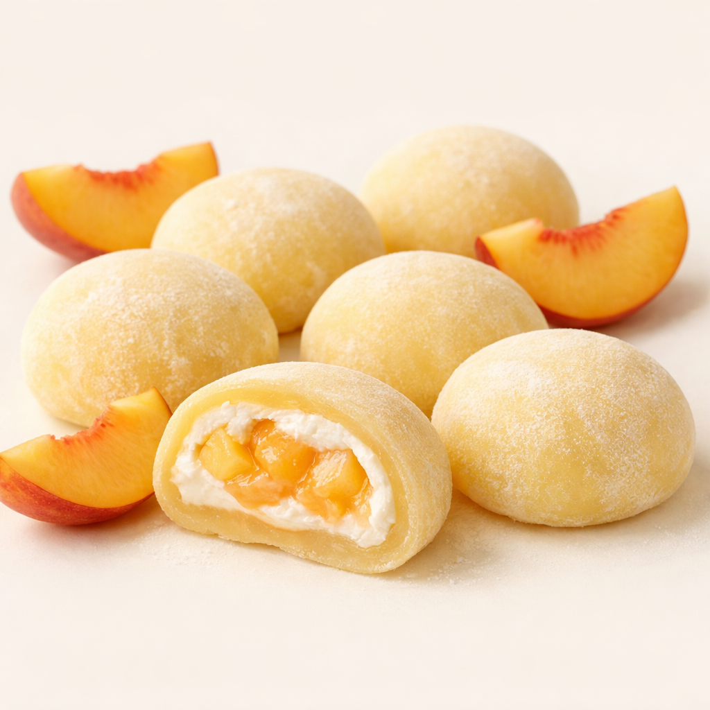 Mochi Brzoskwiniowe - soczyste brzoskwinie