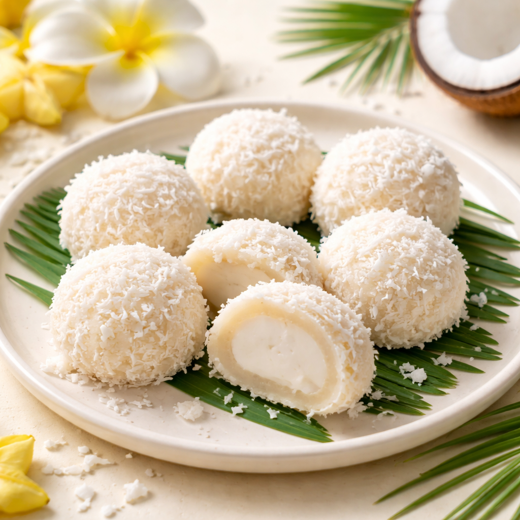 Mochi Kokosowe - tropikalny kokos