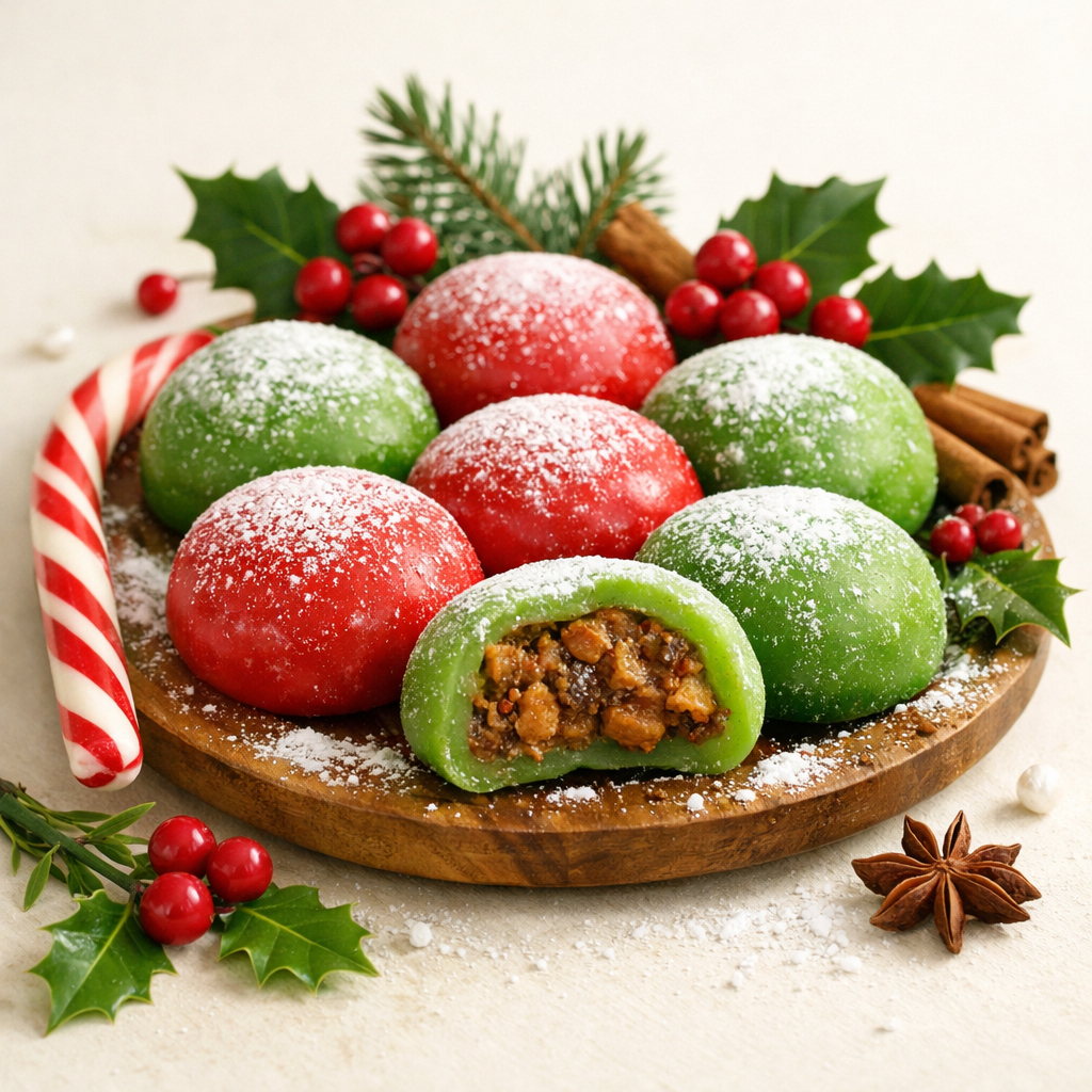 Mochi Świąteczne - piernik i żurawina